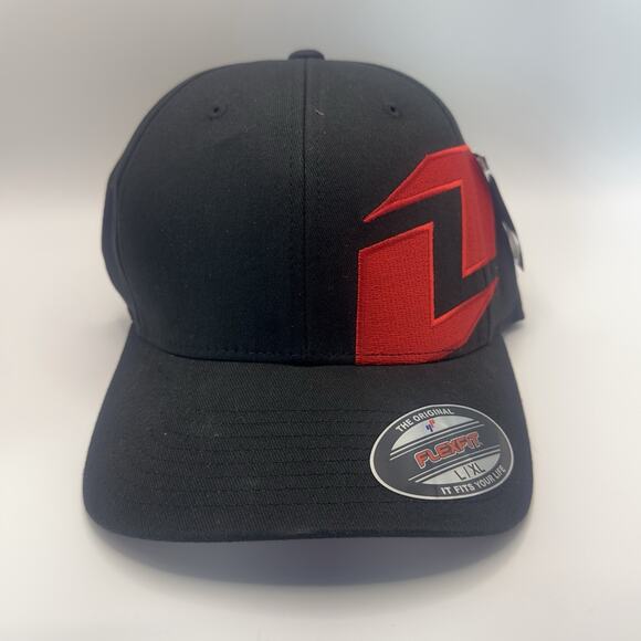 One Industries Flexfit Hat Sherman Black/Red Design L XL Moto Motocross BMX - Picture 3 of 5